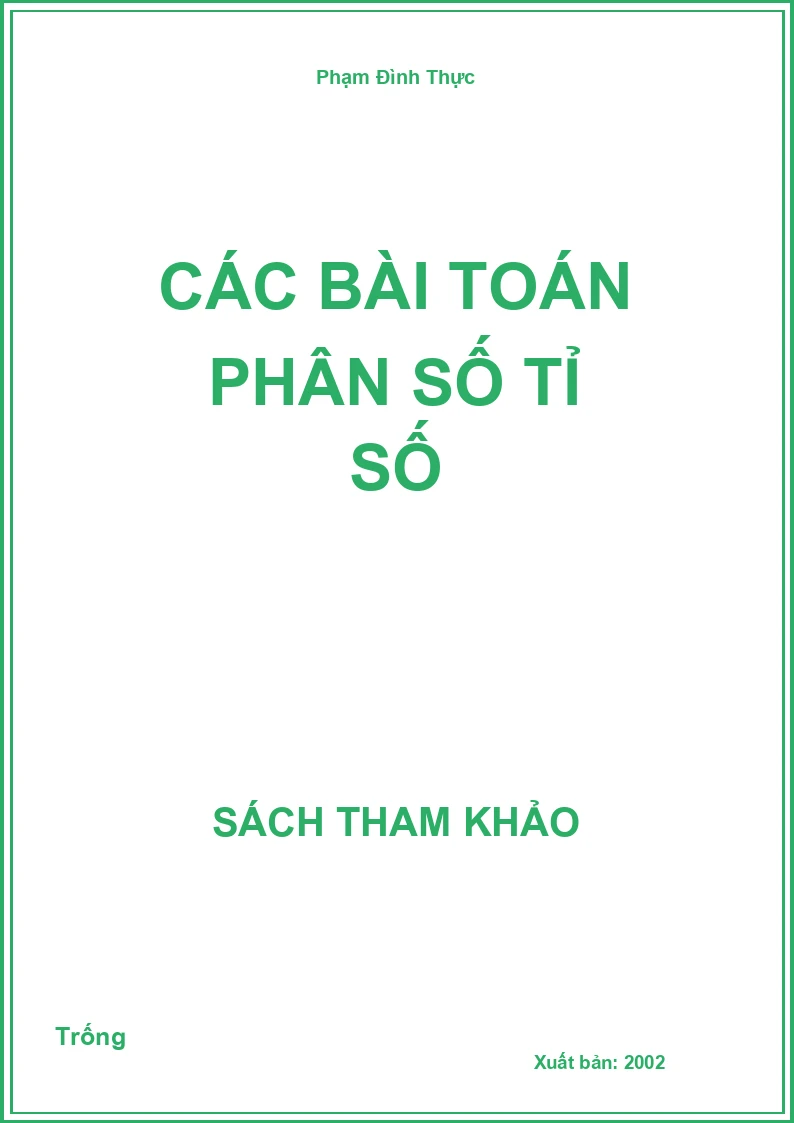 các bài toán phân số tỉ số