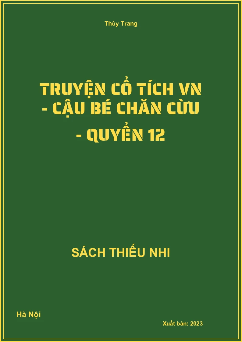 Truyện cổ tích VN - Cậu bé chăn cừu - quyển 12