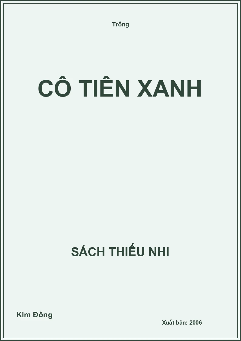 Cô tiên xanh
