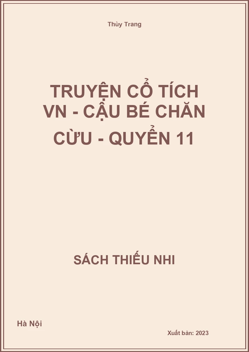Truyện cổ tích VN - Cậu bé chăn cừu - quyển 11