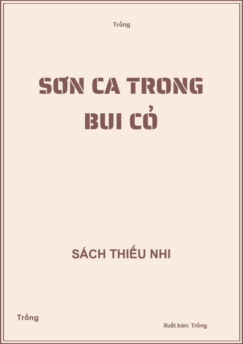 Sơn ca trong bui cỏ