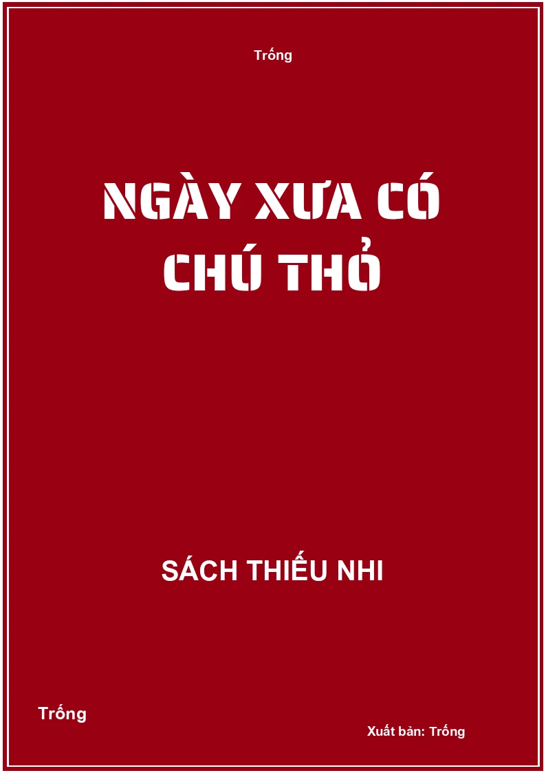 Ngày xưa có chú thỏ