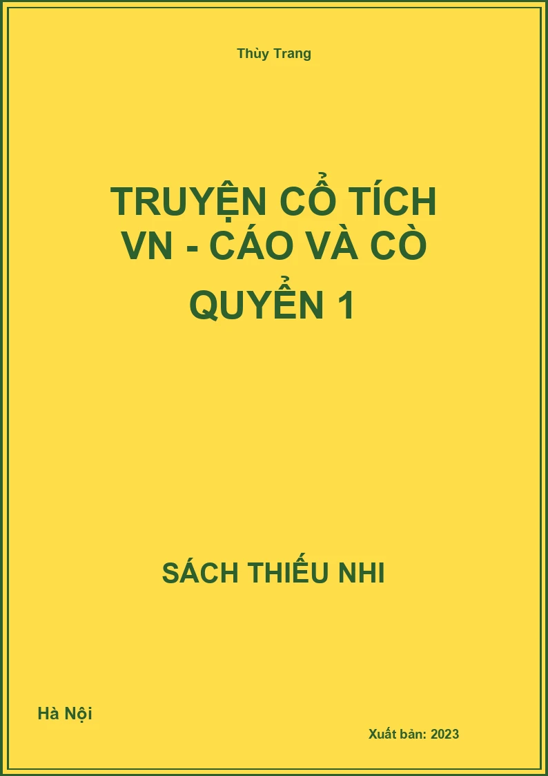 Truyện cổ tích VN - Cáo và cò quyển 1