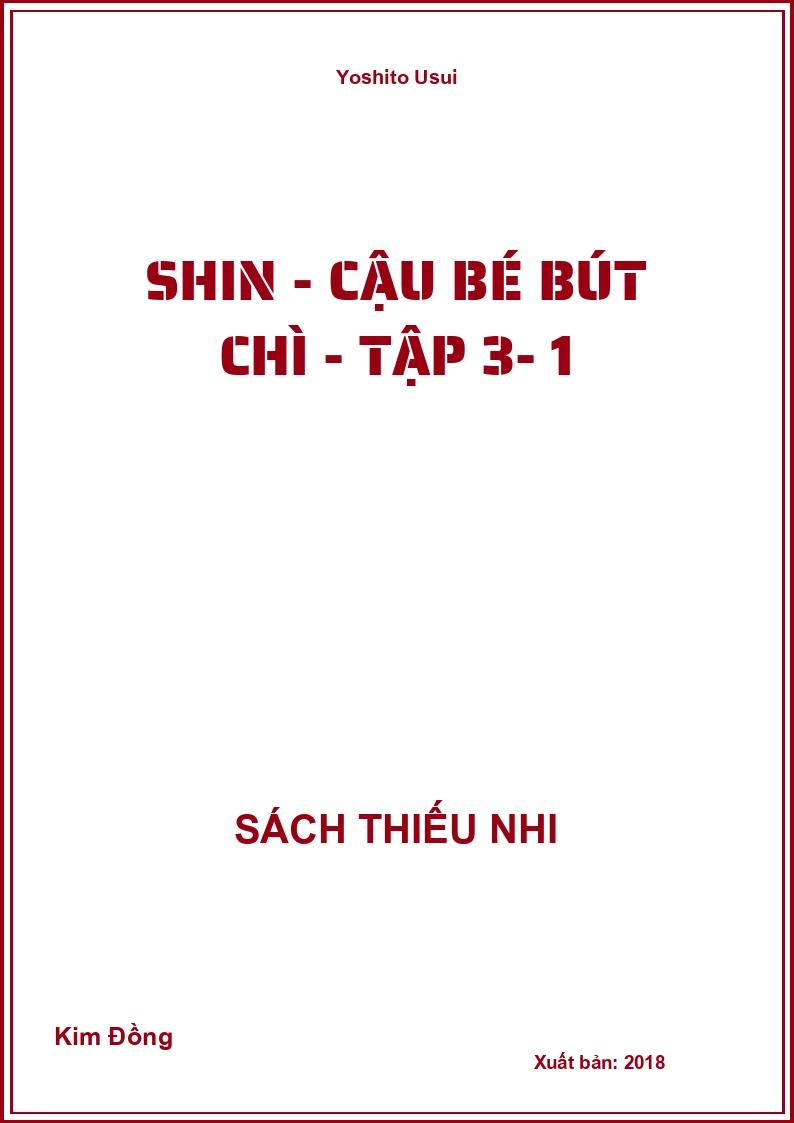 Shin - cậu bé bút chì - tập 3- 1