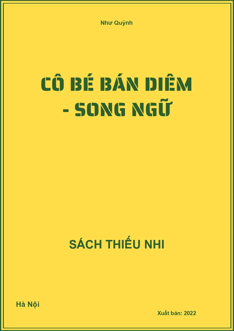 Cô bé bán diêm - song ngữ