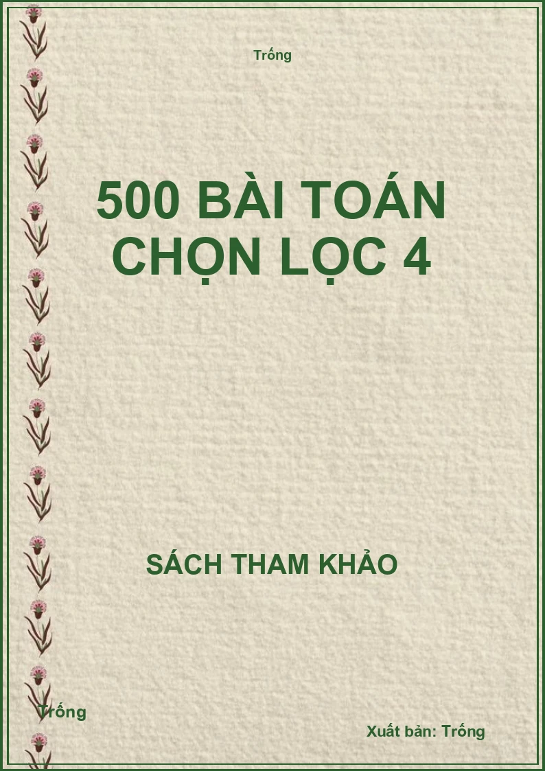 500 bài toán chọn lọc 4