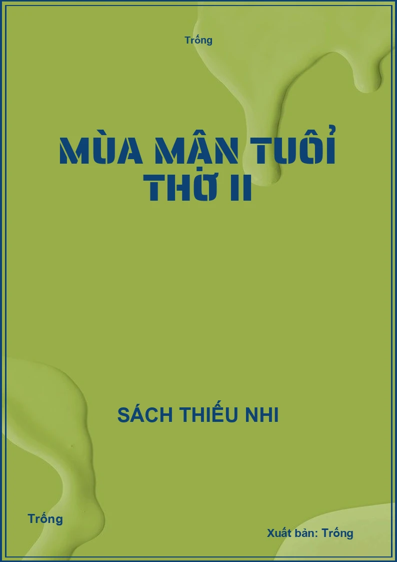 Mùa mận tuôỉ thơ II