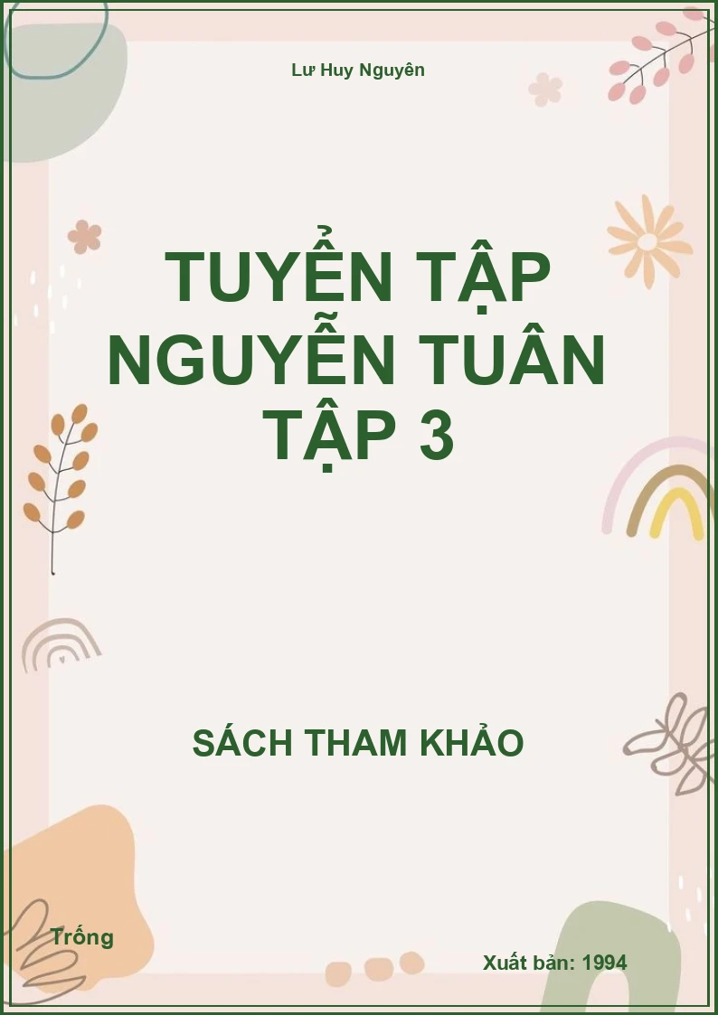 Tuyển tập Nguyễn Tuân tập 3