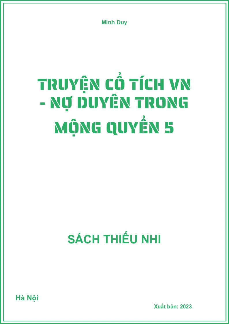 Truyện cổ tích VN - Nợ duyên trong mộng quyển 5