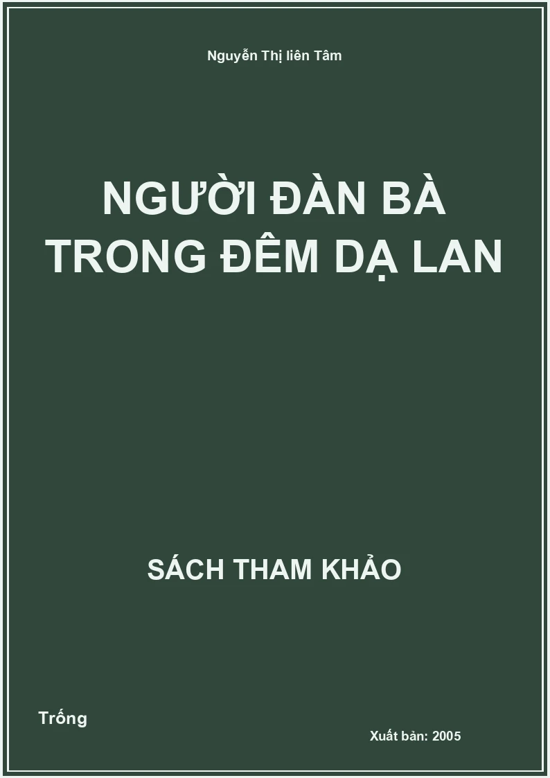 Người đàn bà trong đêm dạ lan