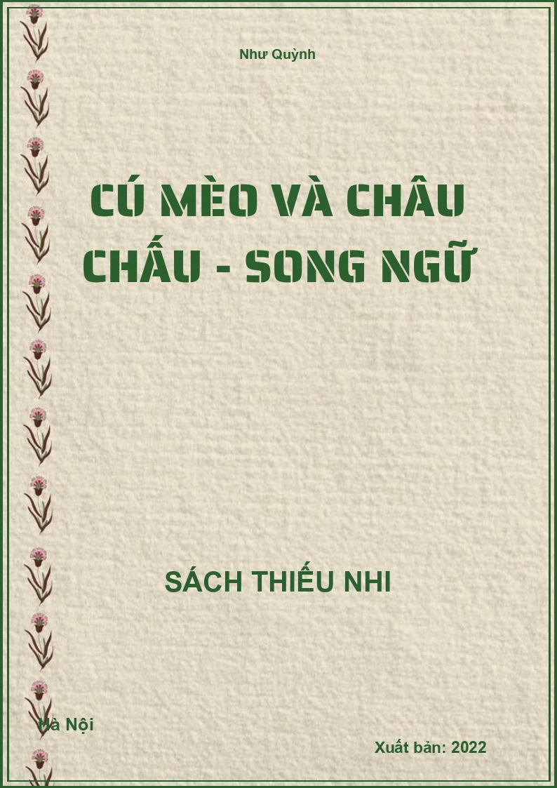 Cú mèo và châu chấu - Song ngữ