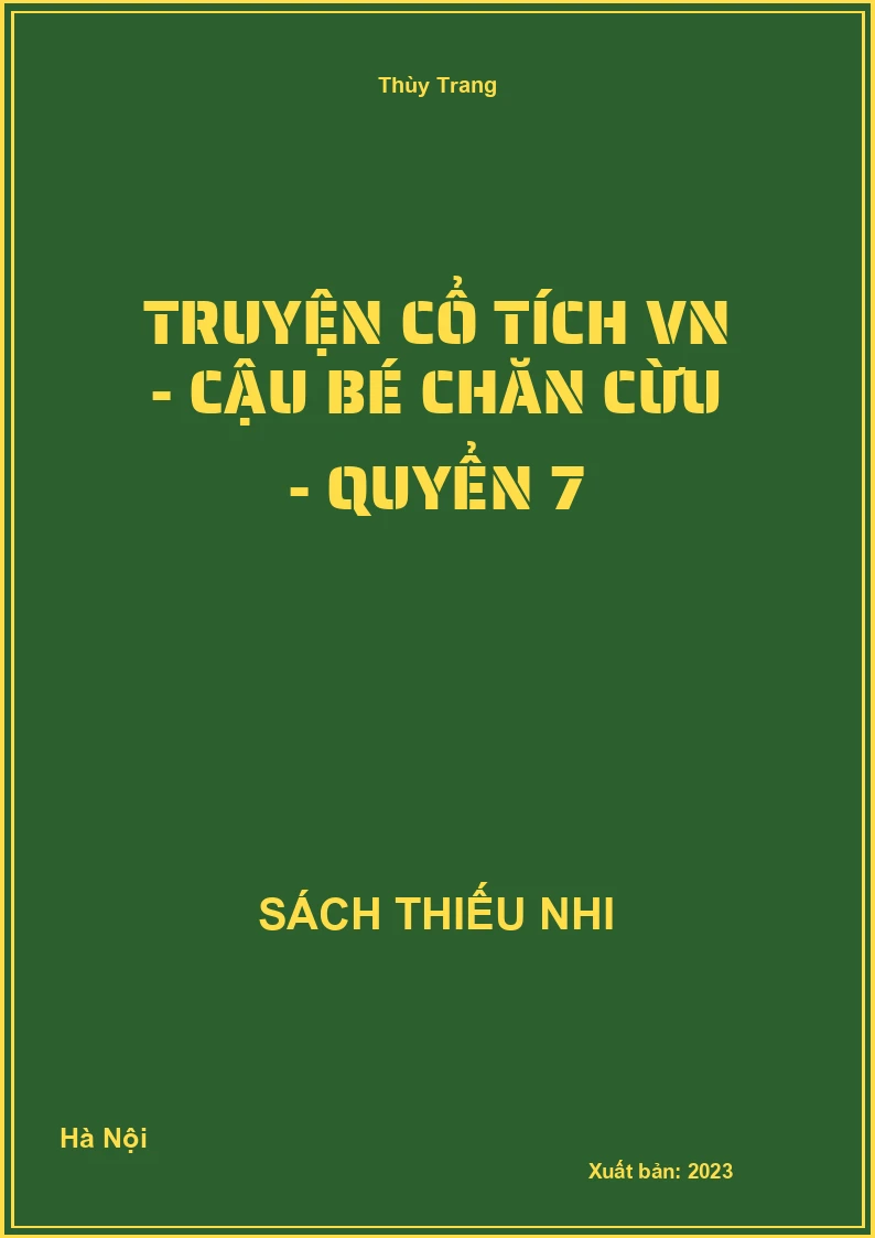 Truyện cổ tích VN - Cậu bé chăn cừu - quyển 7