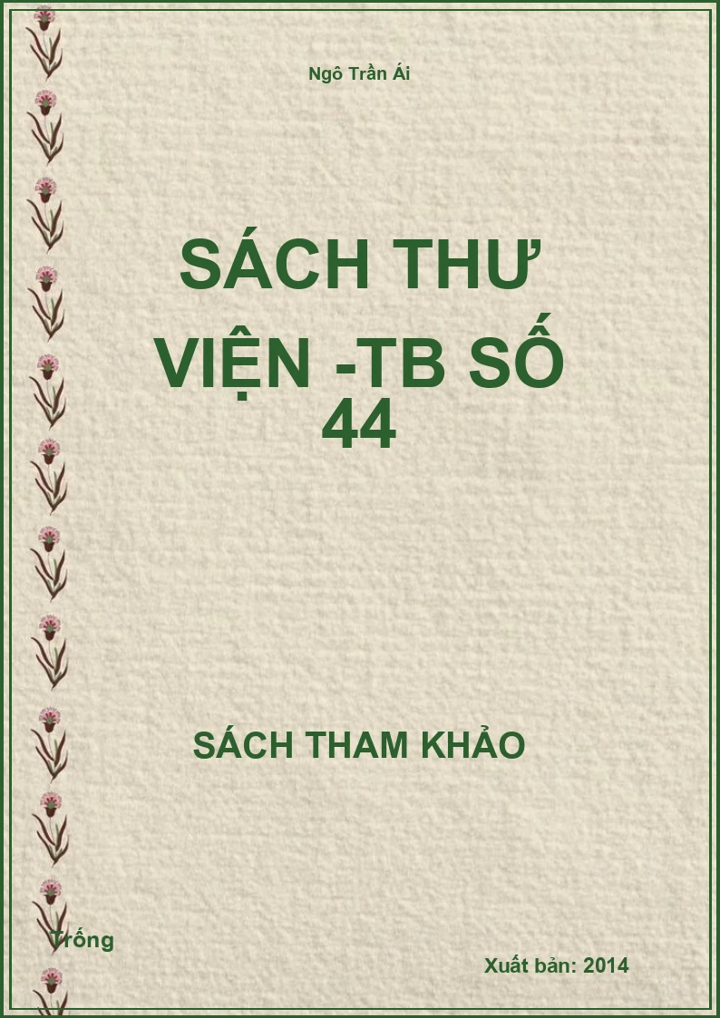Sách thư viện -Tb số 44