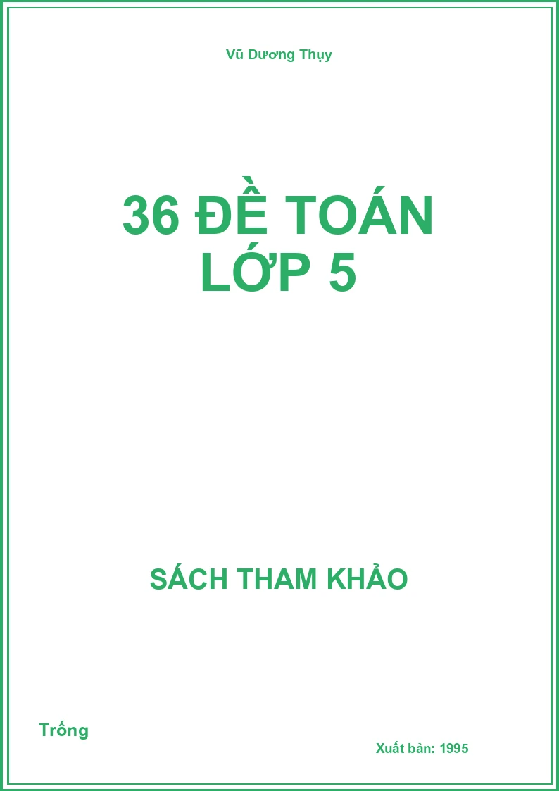 36 đề toán lớp 5