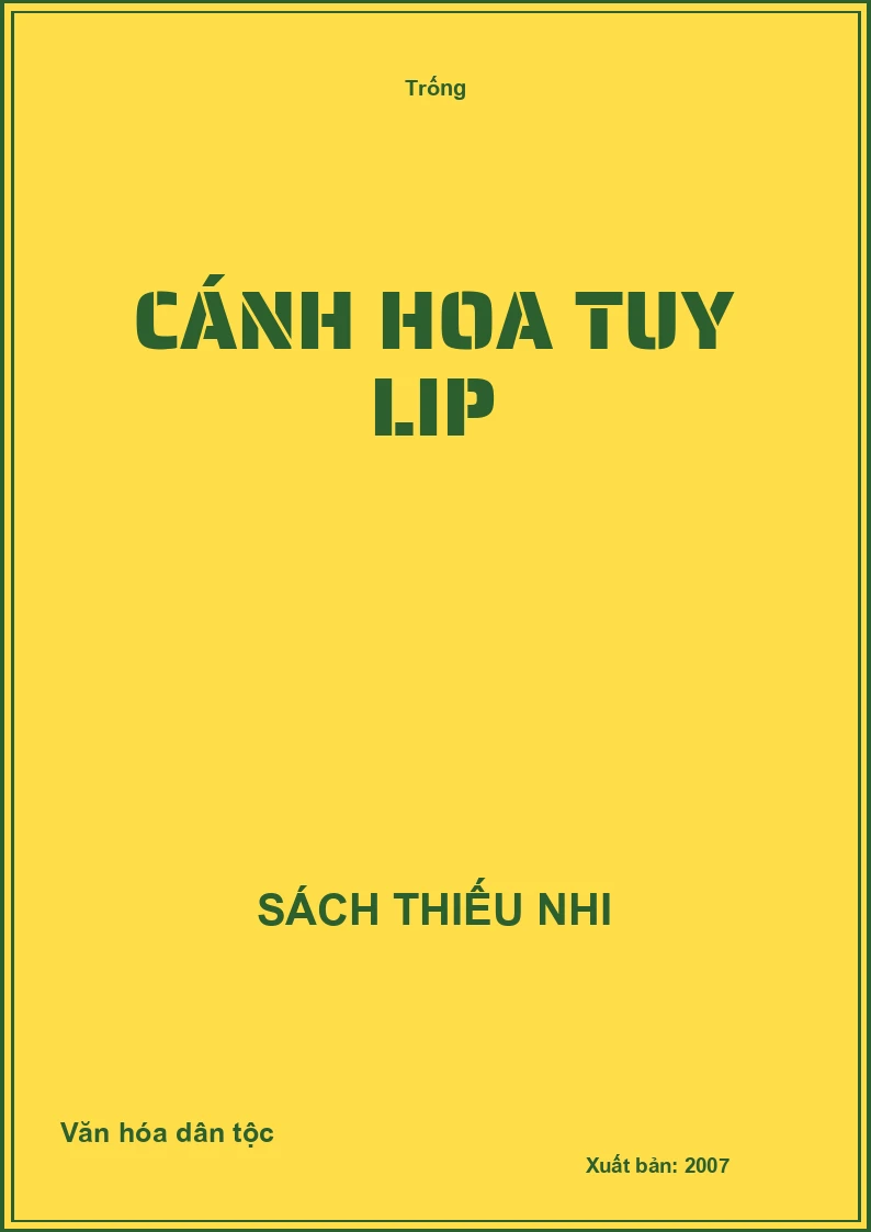 Cánh hoa tuy lip