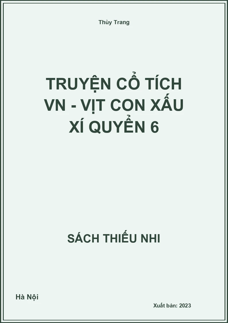 Truyện cổ tích VN - Vịt con xấu xí quyển 6