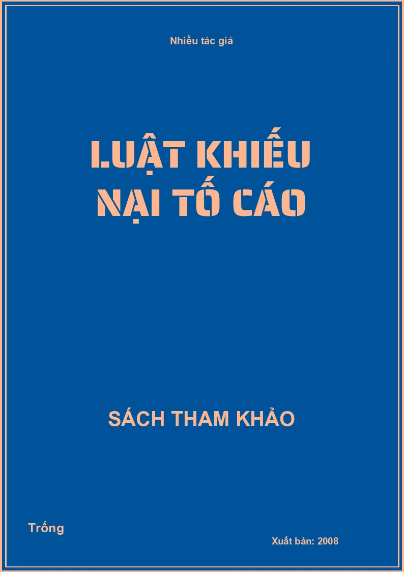 Luật khiếu nại tố cáo