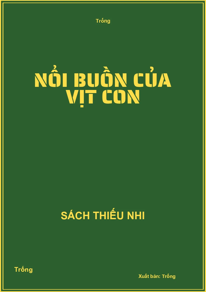 nổi buồn của vịt con