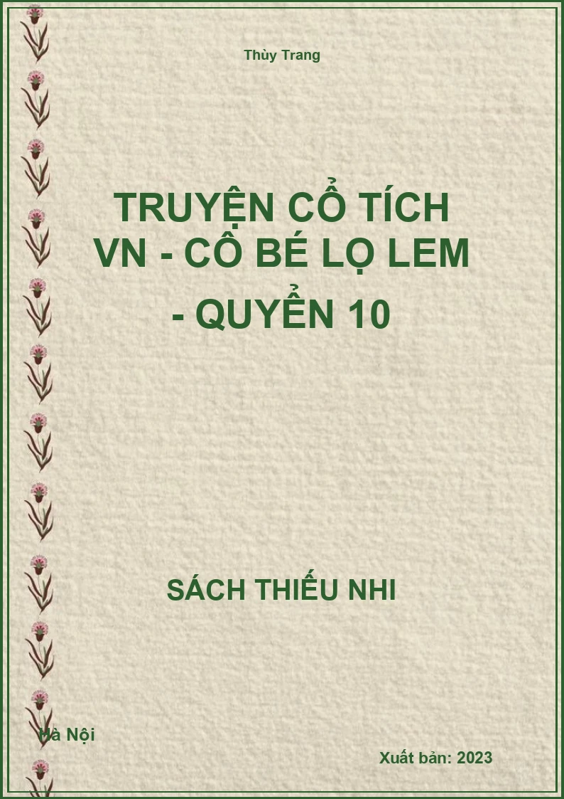 Truyện cổ tích VN - Cô bé lọ lem - quyển 10