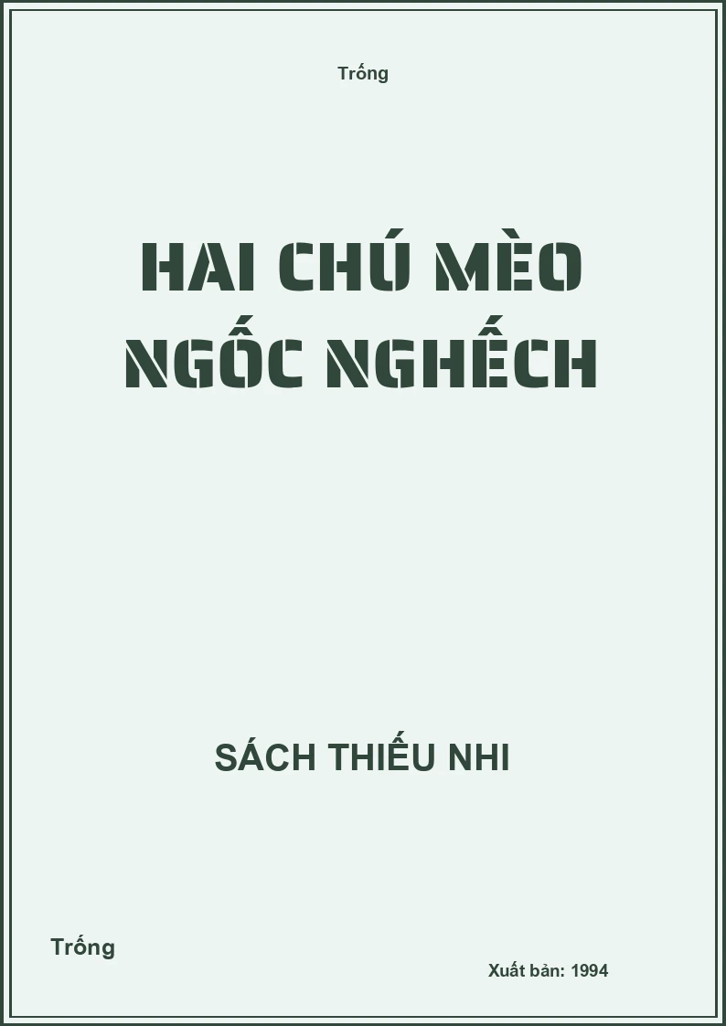 Hai chú mèo ngốc nghếch