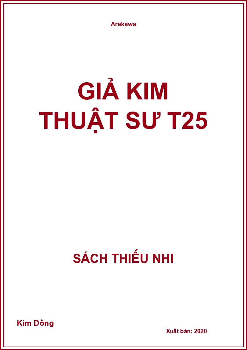 Giả kim thuật sư t25