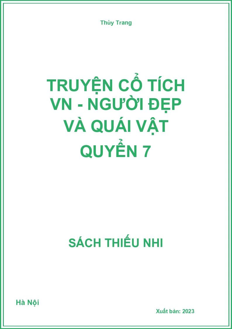 Truyện cổ tích VN - Người đẹp và quái vật quyển 7