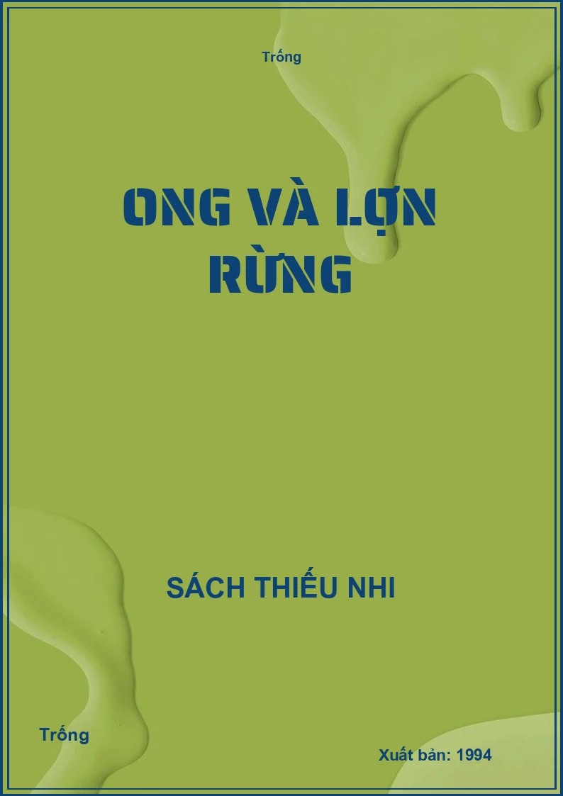 Ong và lợn rừng