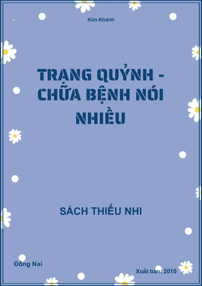Trạng Quỷnh - Chữa bệnh nói nhiều