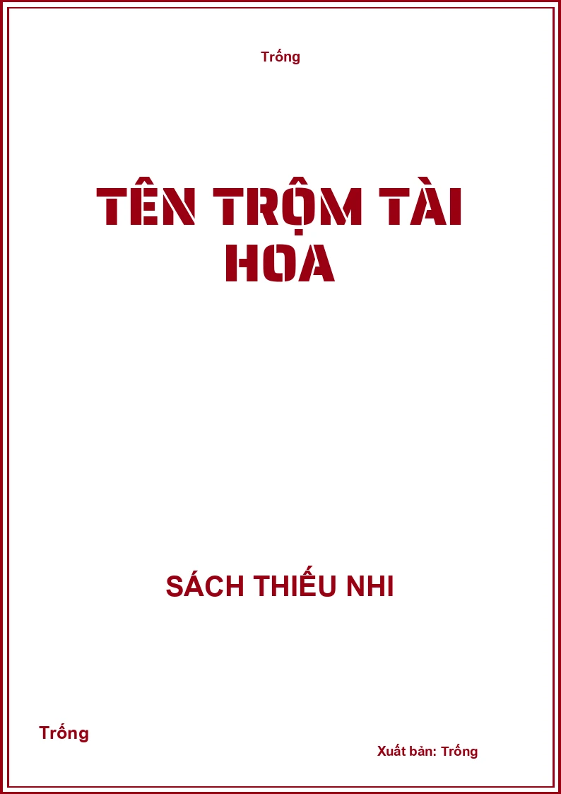 Tên trộm tài hoa
