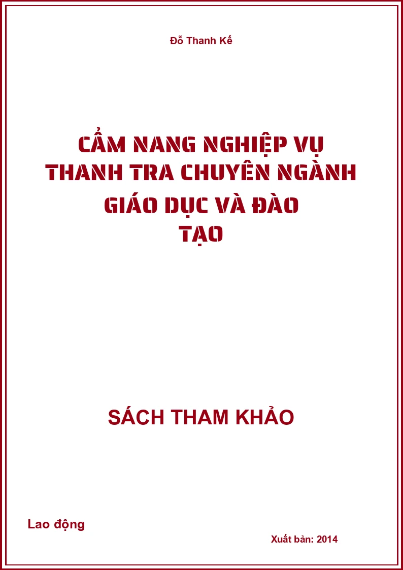 Cẩm nang nghiệp vụ thanh tra chuyên ngành giáo dục và đào tạo