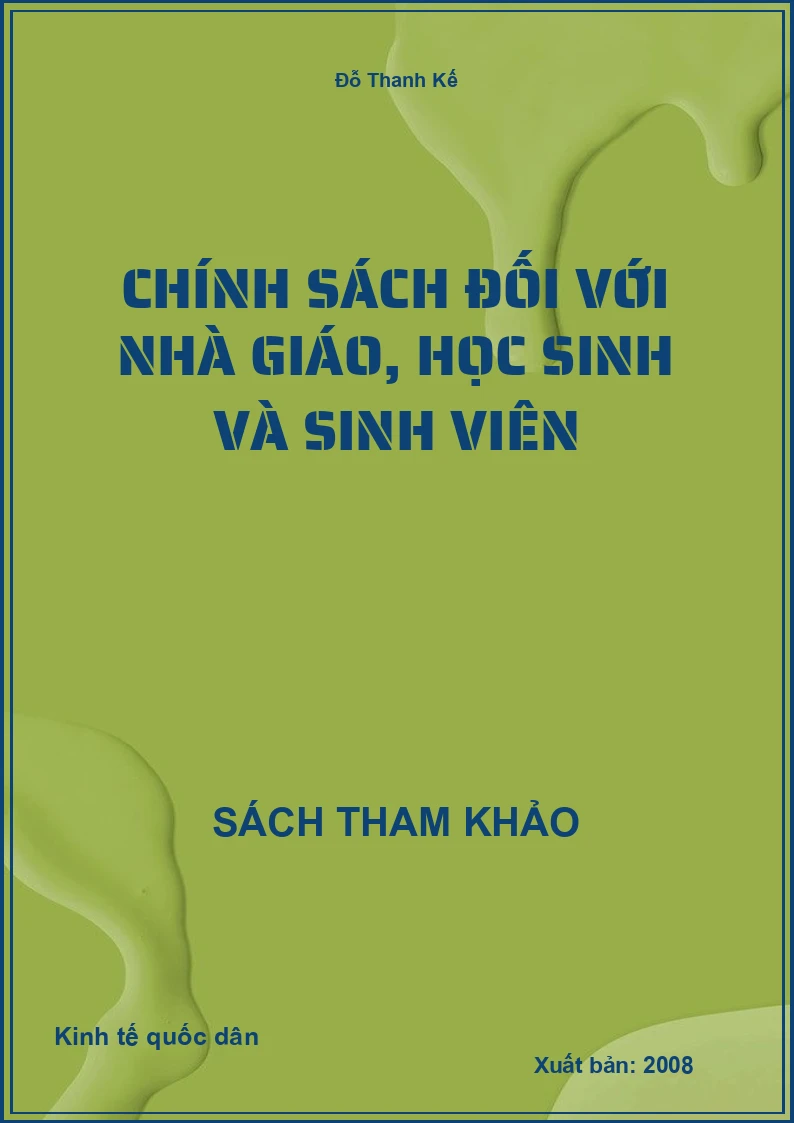 Chính sách đối với nhà giáo, học sinh và sinh viên