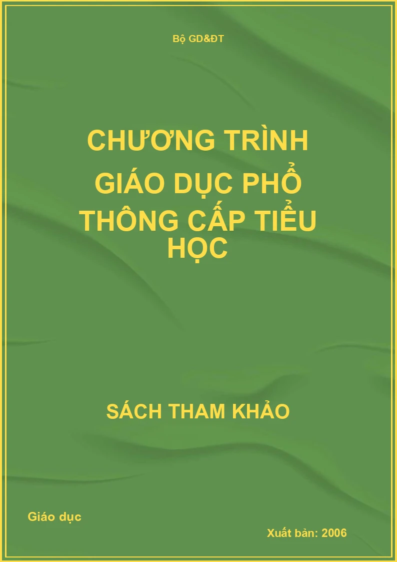 Chương trình giáo dục phổ thông cấp tiểu học