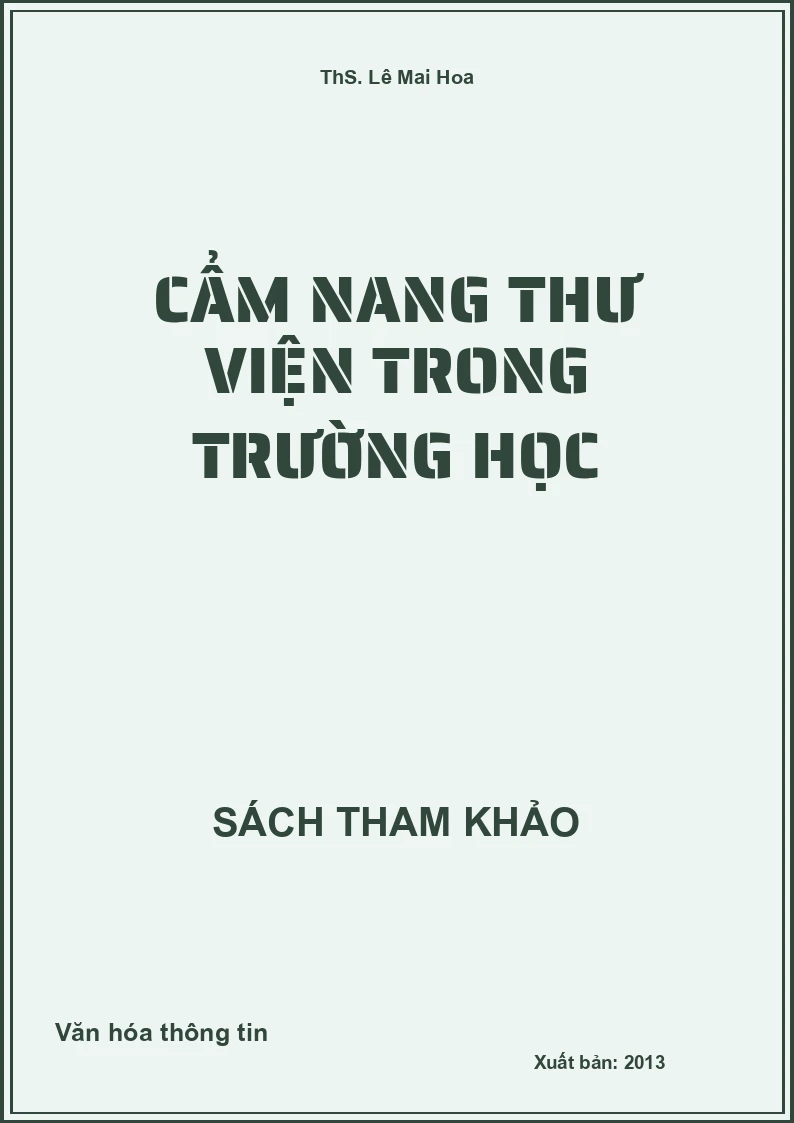 Cẩm nang thư viện trong trường học