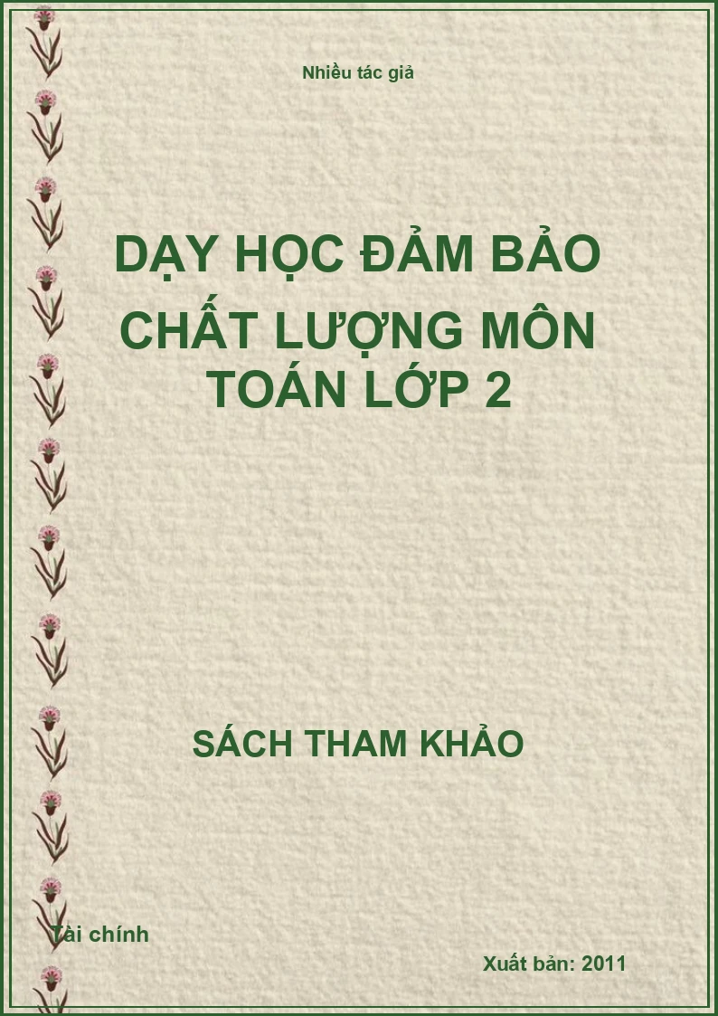 Dạy học đảm bảo chất lượng môn Toán lớp 2