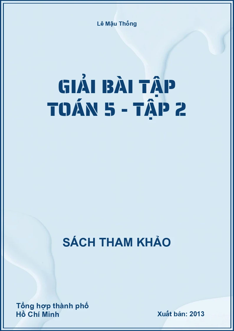 Giải bài tập Toán 5 - Tập 2