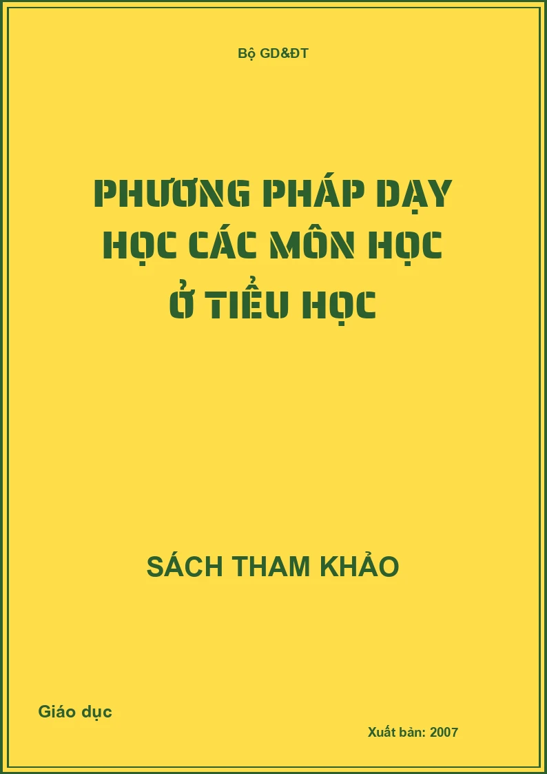 Phương pháp dạy học các môn học ở tiểu học