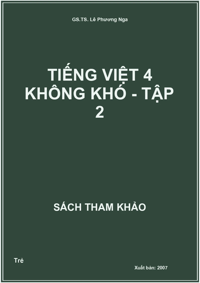 Tiếng Việt 4 không khó - Tập 2