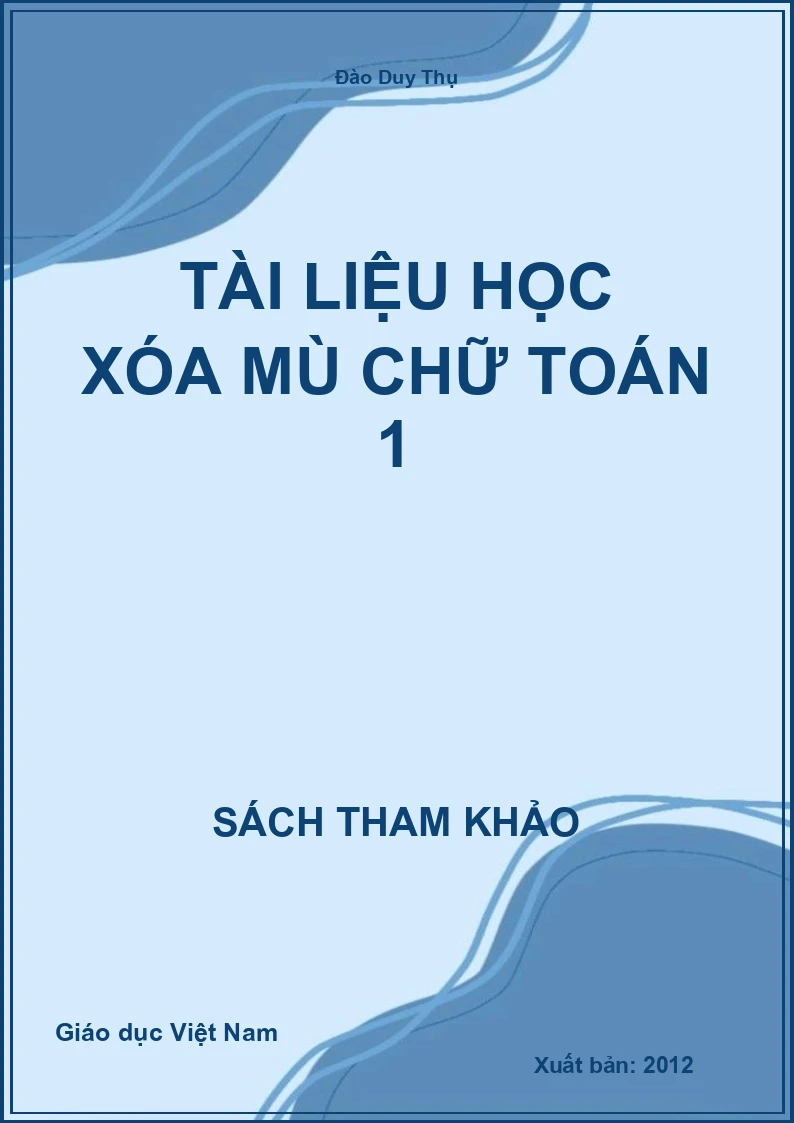 Tài liệu học xóa mù chữ Toán 1