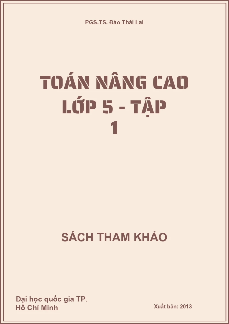 Toán nâng cao lớp 5 - Tập 1