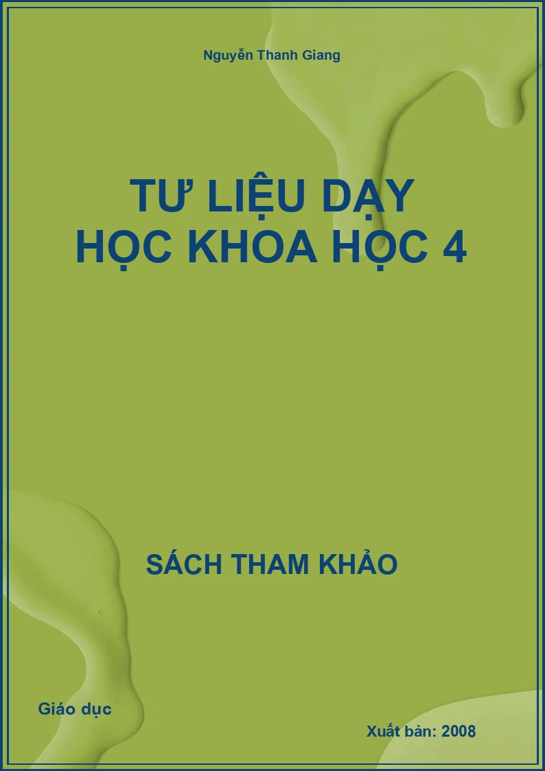 Tư liệu dạy học khoa học 4