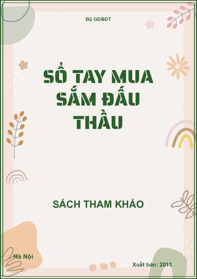 Sổ tay mua sắm đấu thầu