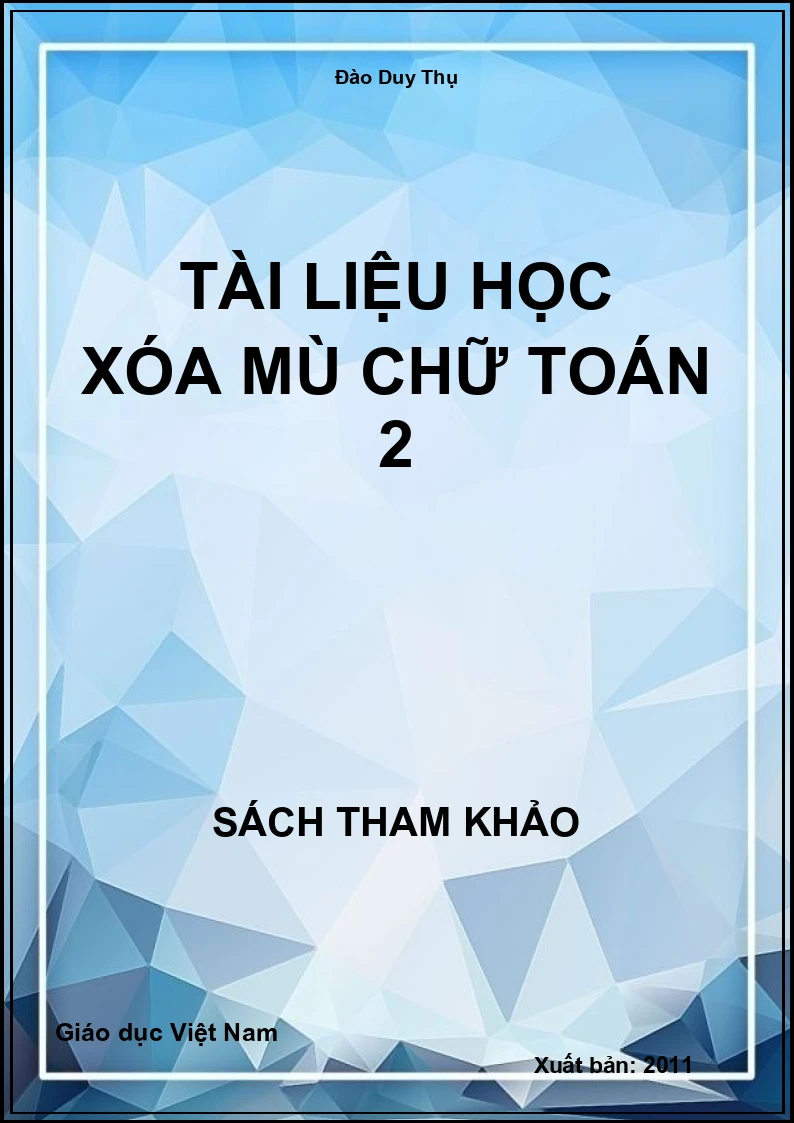 Tài liệu học xóa mù chữ Toán 2