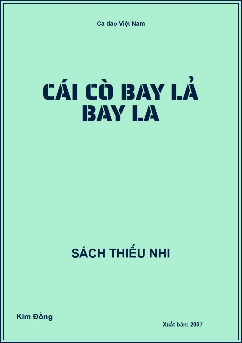 Cái cò bay lả bay la