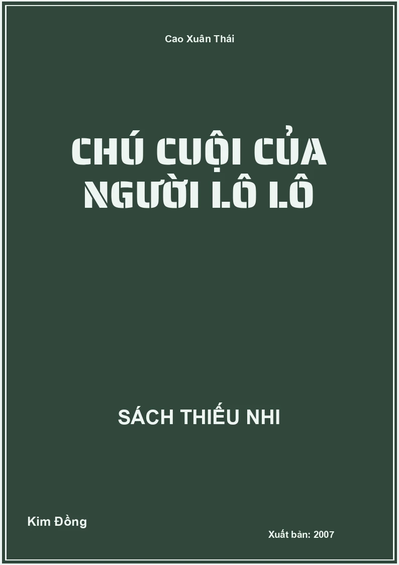 Chú Cuội của người Lô Lô