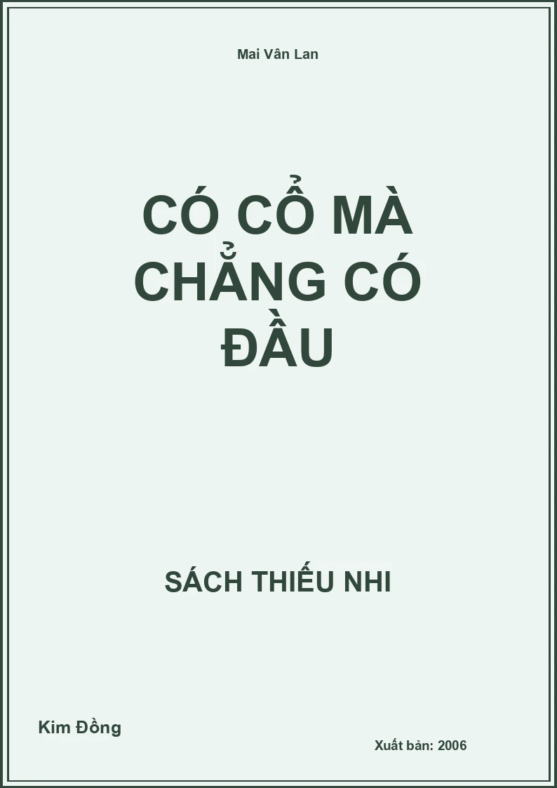 Có cổ mà chẳng có đầu