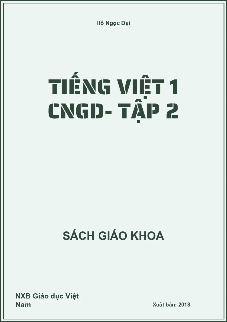 Tiếng Việt 1 CNGD- Tập 2