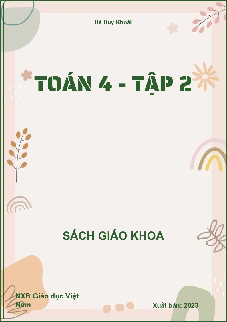 Toán 4 - Tập 2