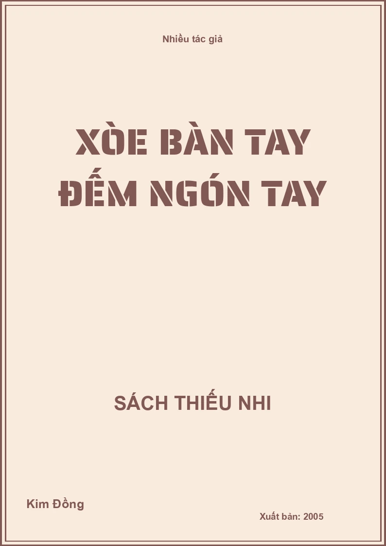Xòe bàn tay đếm ngón tay