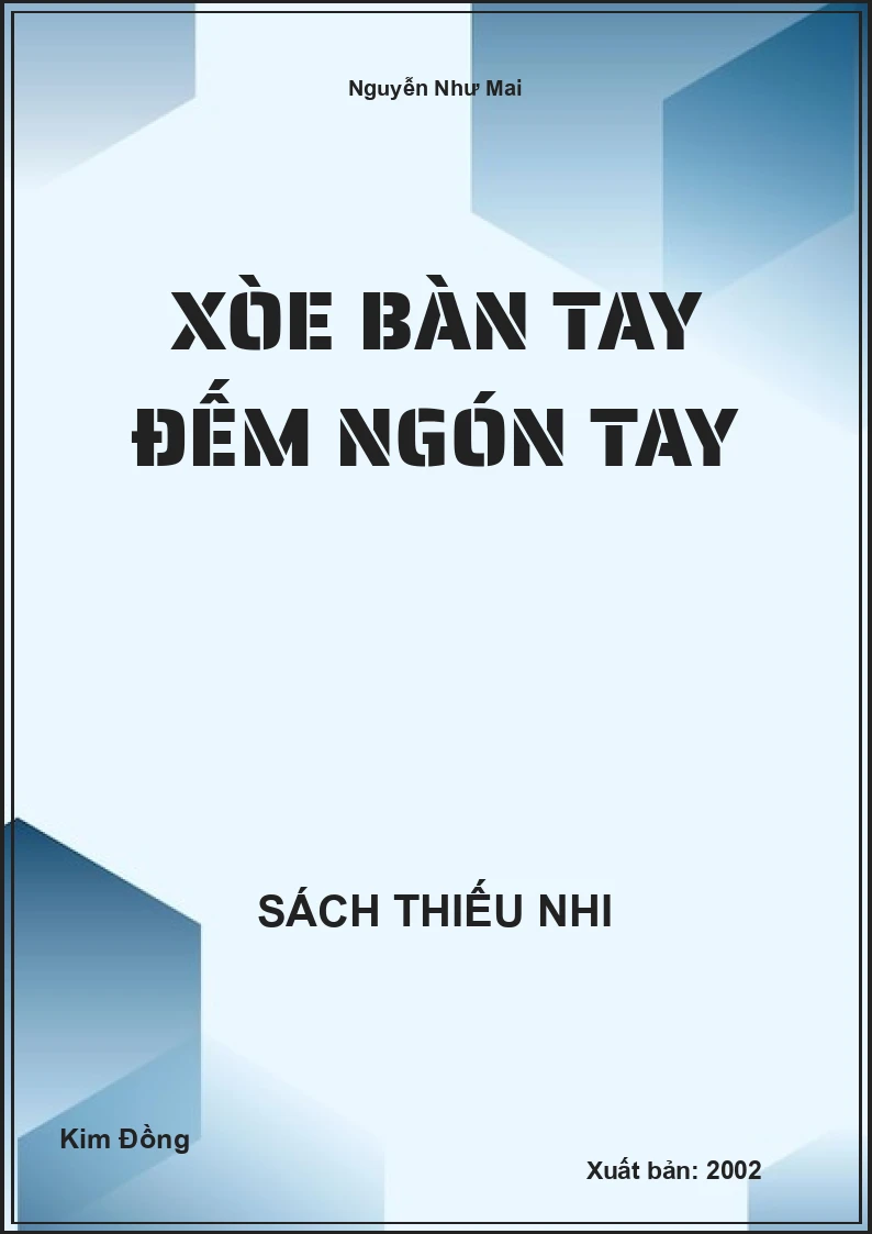 Xòe bàn tay đếm ngón tay