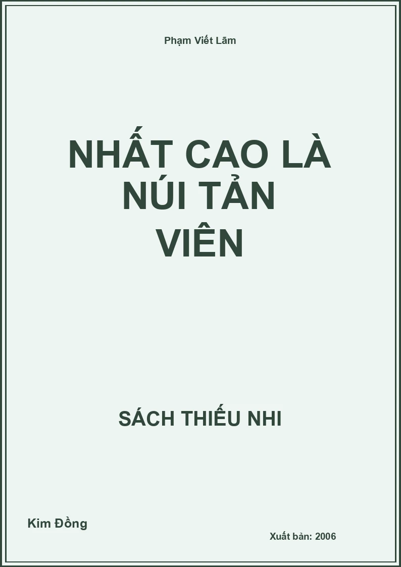 Nhất cao là núi Tản Viên